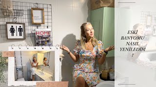 HARİKA BANYO FİKİRLERİ… ESKİ BANYOMU ÇOK UYGUNA NASIL YENİLEDİM.. BANY