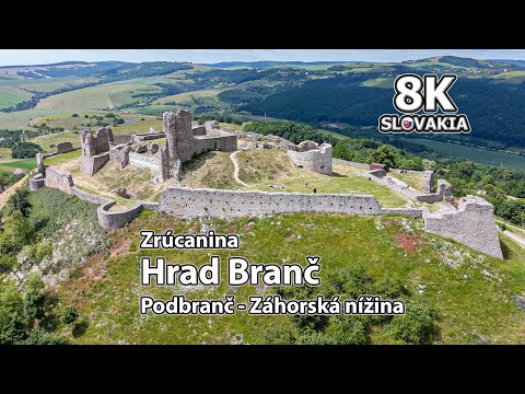 Hrad Branč - Podbranč - Záhorská Nížina 🇸🇰 8K Slovakia | Zrúcanina hradu Branč