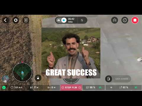 Parrot Bebop 2 Power Follow Me GPS and Visual Tracking -- Active Track Demonstration