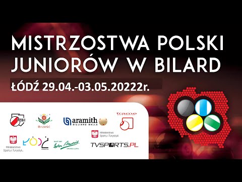 Mistrzostwa Polski Juniorów w Bilard - Łódź 2022 - stoły 1-3