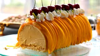 Mango ice cream cake