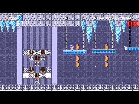 ☆★☆Glacier crevasse Platforms☆★☆ by ☆Lionaris☆ 🍄 Super Mario Maker 2 ✹Switch✹ #ayo