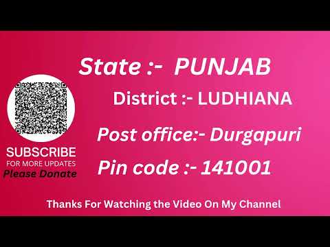 Punjab Ludhiana Durgapuri Ka pin code 141001 / Ludhiana Durgapuri ka post office