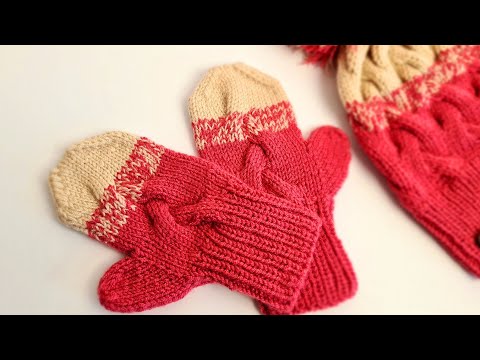 Mănuși tricotate Călina - PARTEA A II-A -mănuși cu un deget tricotate cu două andrele - set tricotat