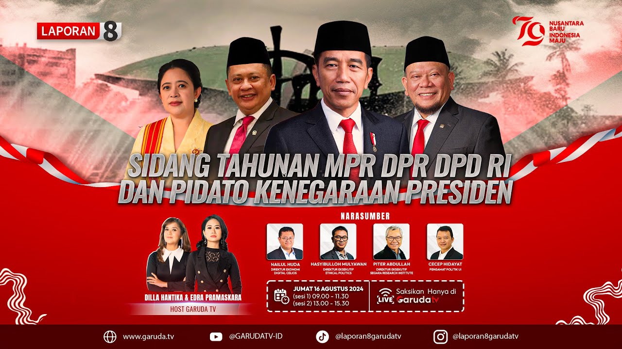 🔴[LIVE EVENT] SIDANG TAHUNAN MPR, DPR, DPD RI DAN PIDATO KENEGARAAN PRESIDEN