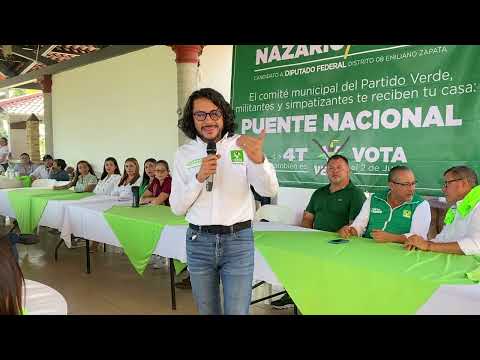 Carlos Marcelo Ruíz en Puente Nacional con militantes del PVEM Veracruz