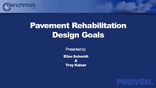 Pavement Rehabilitation Design Goals