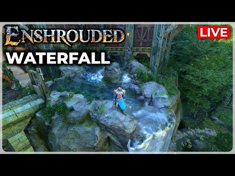 Enshrouded: Building a Waterfall & Pond in my Forest Village!