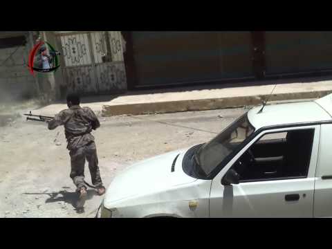 استهداف مقر البريد بصواريخ الكتف من قبل سرية فدائيو درعا ضمن معركة الرماح العوالي