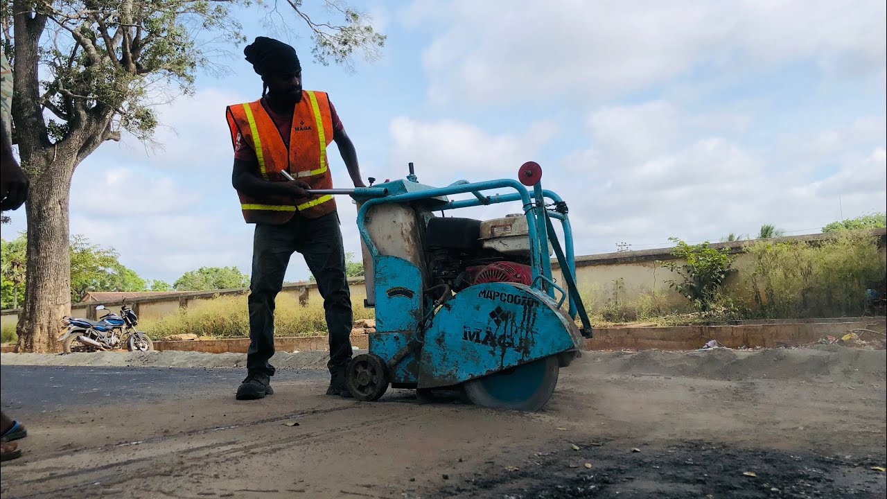 Asphalt paving joint preparation | construction life | asphalt cutter