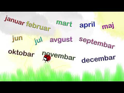 Ucimo mjesece - mjeseci u godini - nazivi mjeseci za djecu