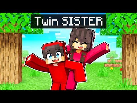 Playing Minecraft With My TWIN SISTER!