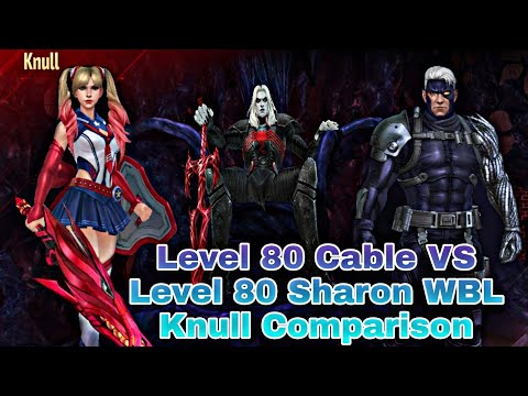 Level 80 Cable VS Level 80 Sharon WBL Knull Comparison - Marvel Future Fight