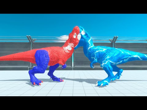 SPIDER MAN VS ELECTRO T REX DEATH RUN - Animal Revolt Battle Simulator