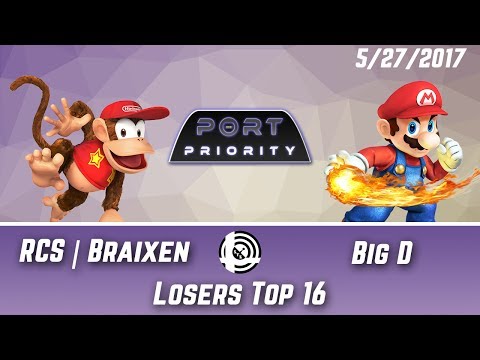 Port Priority - RCS | Braixen (Diddy Kong)  Vs. Big D (Mario) - Losers Top 16