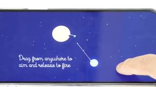 星から星へホールインワンを狙う「Astro Golf」でナイスショットを決めるところ