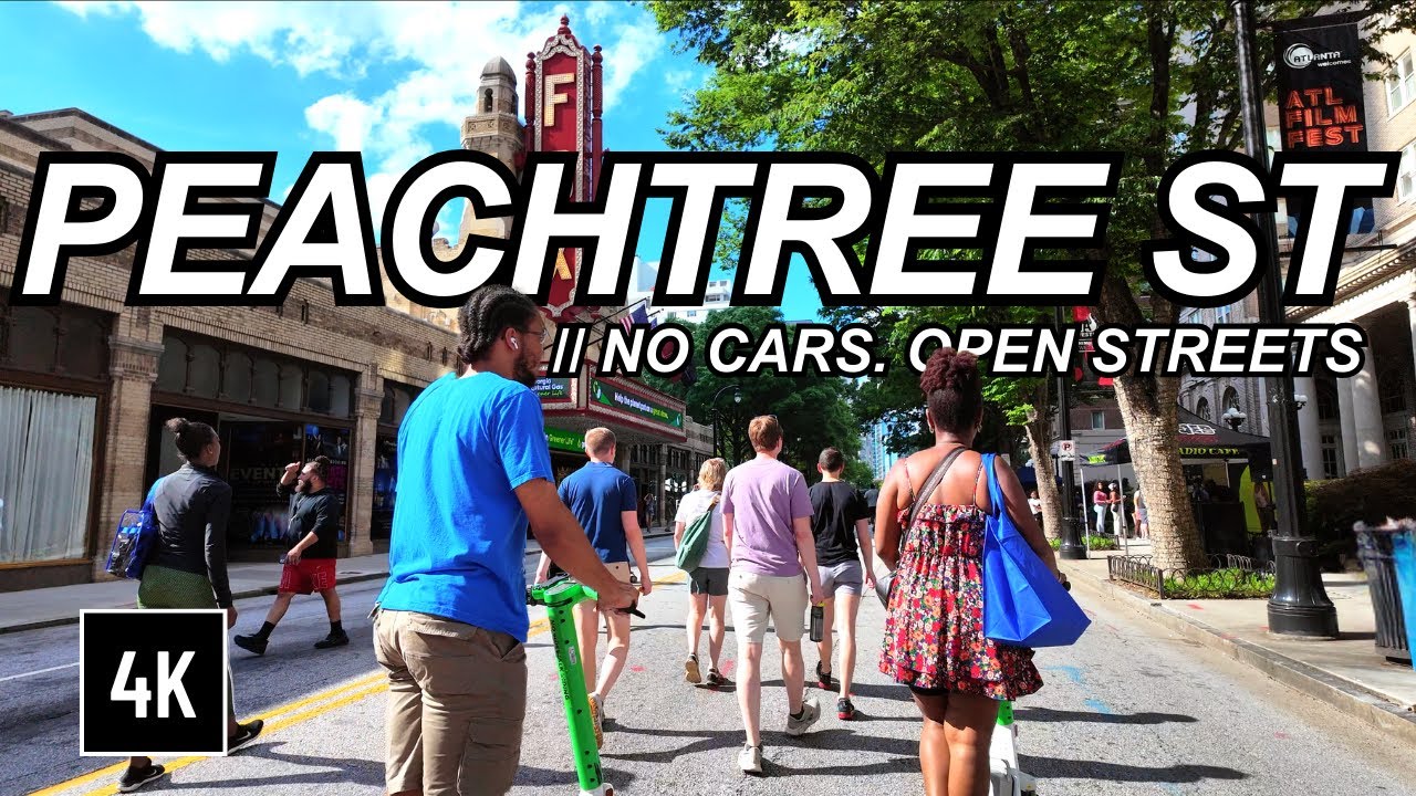 Immersive street-level walking tour through Atlanta Midtown, United States, showcasing authentic urban landscapes, local architecture, and the vibrant atmosphere of the city's neighborhoods