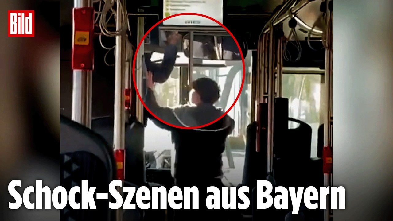 BAYERN: Busfahrer brutal attackiert! Polizei sucht Zeugen nach Schock-Video
