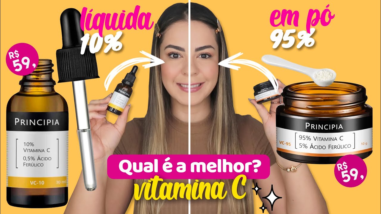 Qual é a melhor VITAMINA C da Principia 95% ou 10% | Carol Ramos