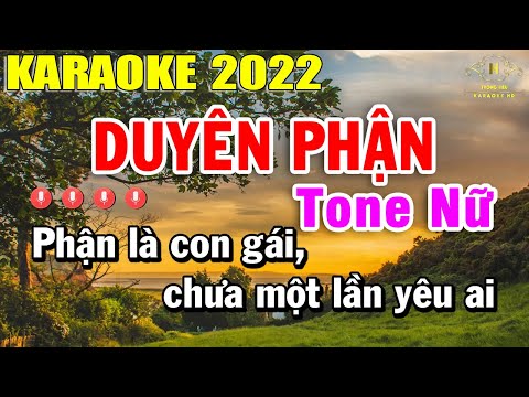Duyên Phận Karaoke Tone Nữ Nhạc Sống Dễ Nhất Nhất 2022 | Trọng Hiếu