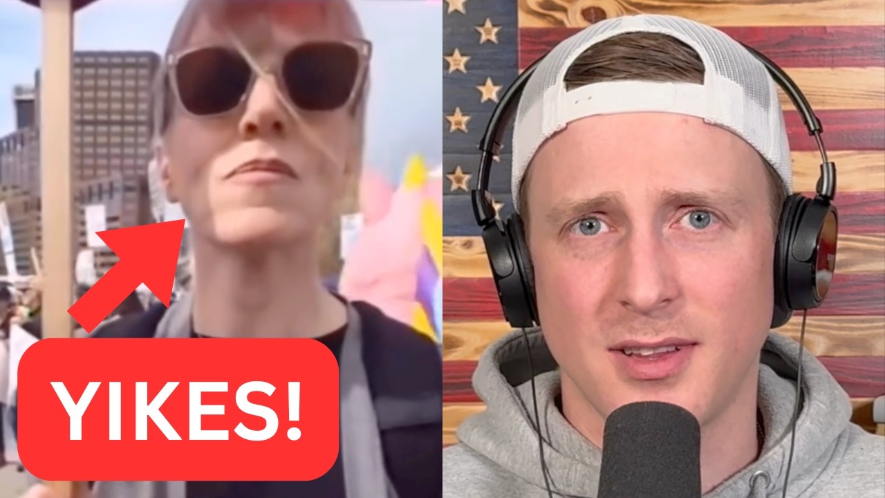 She's protesting Trump and her brain MELTS when asked this simple question...