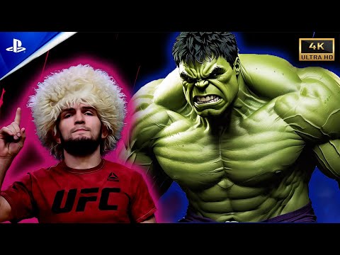 Khabib Nurmagomedov vs The Incredible Hulk UFC 5 | Hulk Smash vs Khabib Smesh