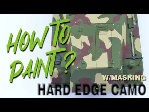 HOW TO PAINT: hard edge camo with masking. FAST and EASY!! The beginner's guide.