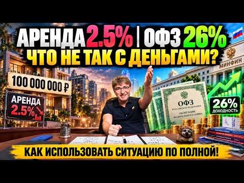 АРЕНДА 2.5%. ОФЗ 26%! Что не так с ДЕНЬГАМИ? И как использовать ситуацию по полной!