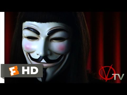 V for Vendetta (2005) - V on TV Scene (2/8) | Movieclips