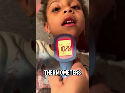 🥵Fevers in kids can be hard to take.  Here is a doctor mom hack!  #fever #thermometer #momhack