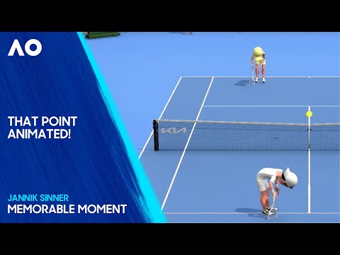 The Point of the Tournament Animated! | Sinner v Rune | Australian Open 2025