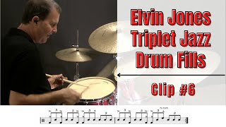 Elvin Jones Triplet Fills Clip #6 - Jazz Drum Lessons with JohnX