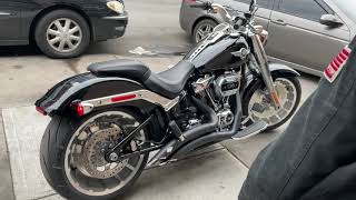 2021 harley davidson fat boy 114 sound BIG RADIUS EXHAUST