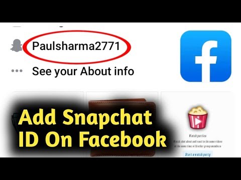 YouTube video about: How do you add your snapchat to facebook?