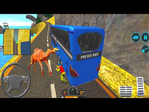 Us Police Uphill Bus Driving Simulator – Police Soldier Duty Transporter Bus - Android Gameplay