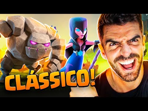 USEI O DECK CLÁSSICO DE GOLEM NO CLASH ROYALE!