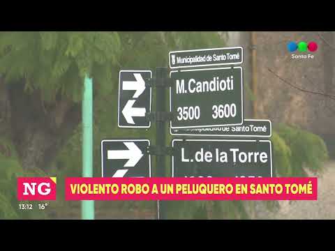 Violento robo a un peluquero de la ciudad de Santo Tomé