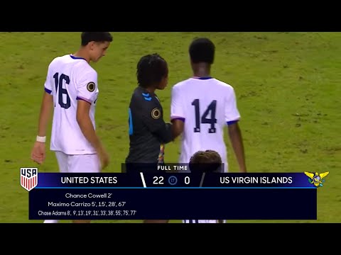 UNITED STATES U17 ALL 22 GOALS VS US VIRGIN ISLANDS