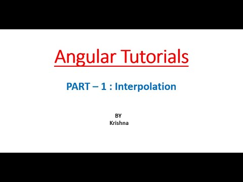 Angular 9 Tutorial 1 Interpolation