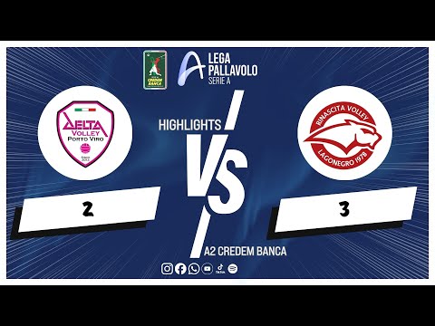 Highlights A2 Credem Banca | Alva Inox 2 Emme Service Porto Viro – Rinascita Lagonegro 2–3 | 4ª gior