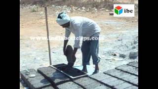 manual making of ash bricks