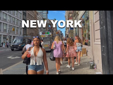 New York City Walking Tour Summer 2025 4K SOHO NYC Walk Manhattan Shopping District