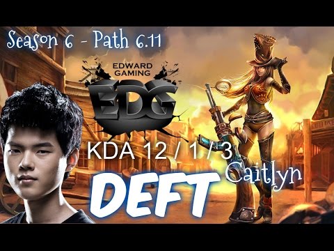 EDG Deft CAITLYN ADC vs Draven - Patch 6.11 KR | League of Legends