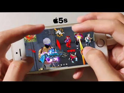 Iphone 5s Free Fire ⚙️Settings Free Fire max HUD+DPI+ MACRO 64 gb gameplay test 🔥
