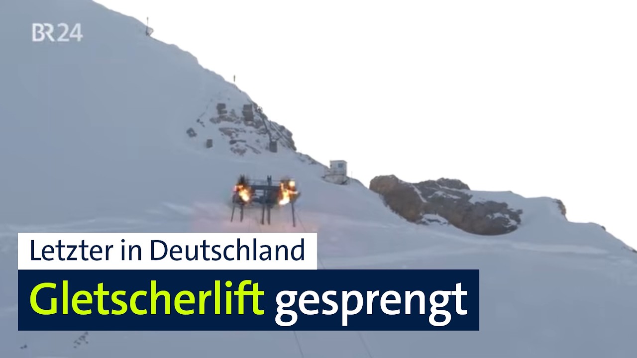 Gletscherschmelze macht Betrieb sinnlos: Deutschlands letzter Gletscher-Skilift gesprengt | BR24