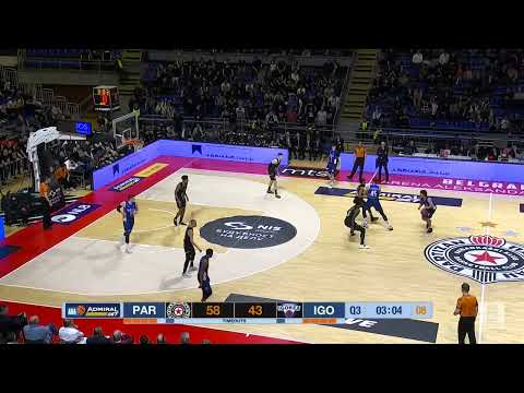 James Robinson creates space and knocks down a 3-pointer (Partizan NIS - Igokea m:tel, 19.3.2022)