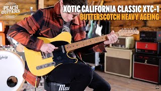 Video thumbnail for No Talking...Just Tones | Xotic California Classic XTC-1 - Butterscotch Heavy Ageing by Peach Guitars