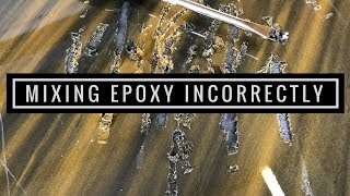 This is what happens when Epoxy Resin is mixed Incorrectly or with the wrong ratio.