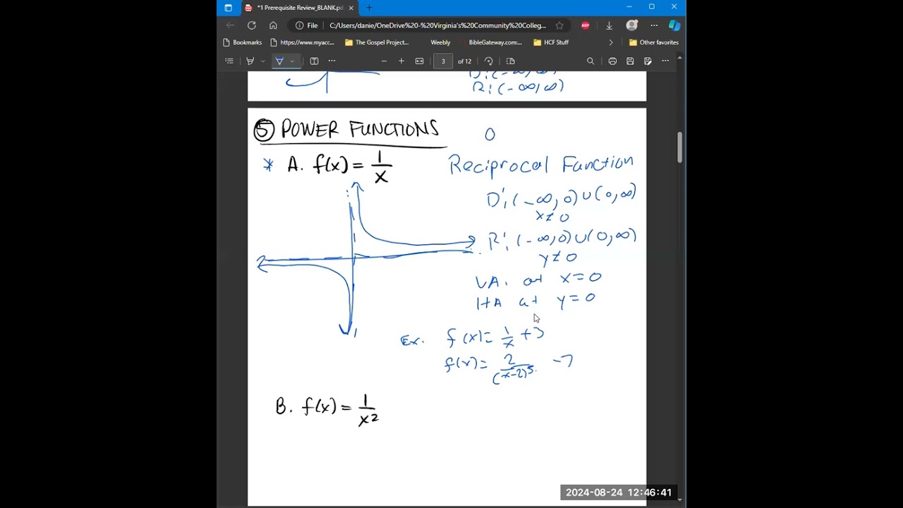 1 Prerequisite Review