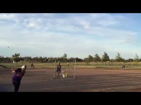 Maddison Barto 2016 1b power hitter Skills Video